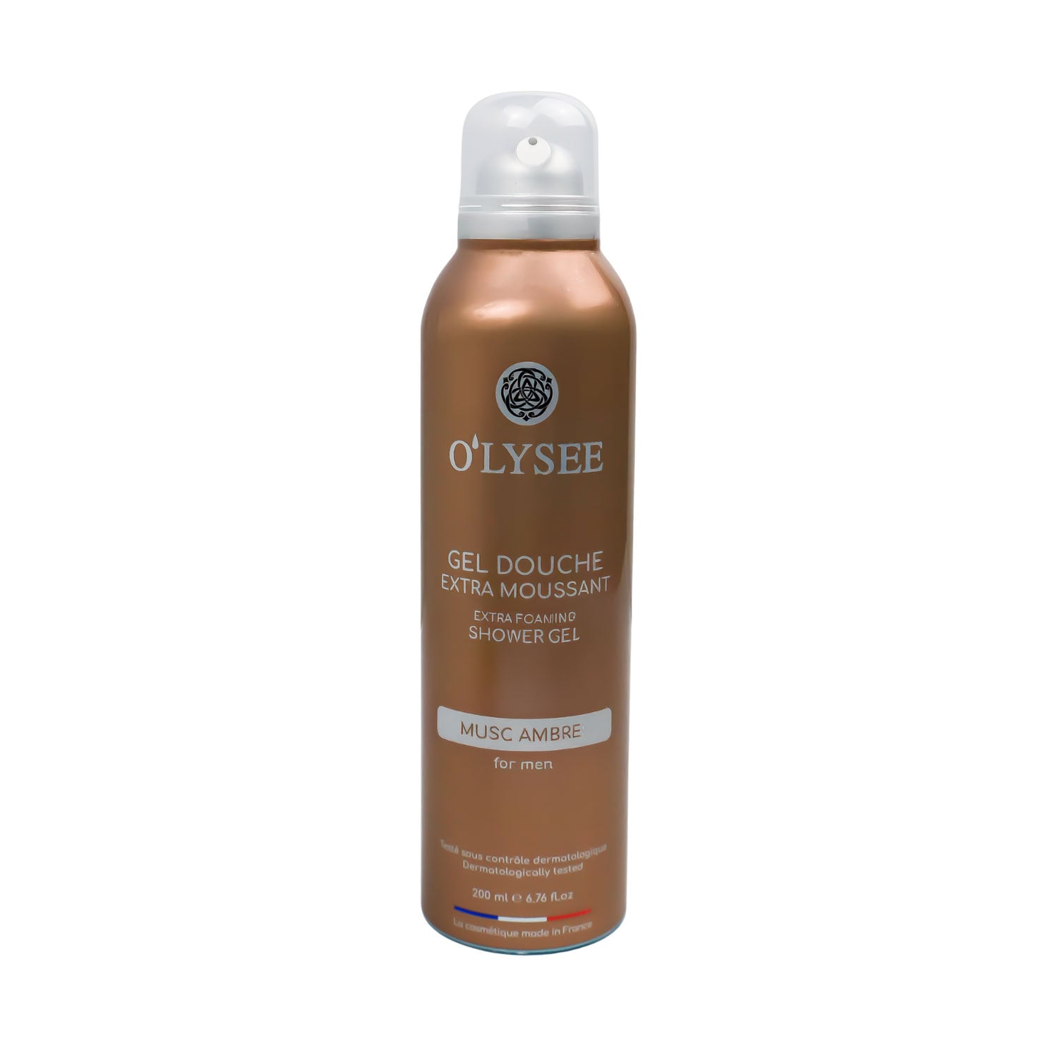 Чоловіча гель-піна для душу O'LYSEE Musc Ambre Extra Foaming Shower Gel, 200 мл